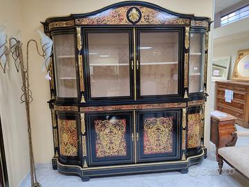 CREDENZA IN  BOULLE CON ALZATA