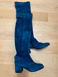 Stivali camoscio blu n 36 marca CafèNoir