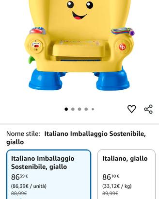sedia bambini con suoni fisher price LA Poltroncin