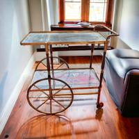 ANTICO CARRELLO BAR DESIGN PORTAVIVANDE ANNI 50 LE