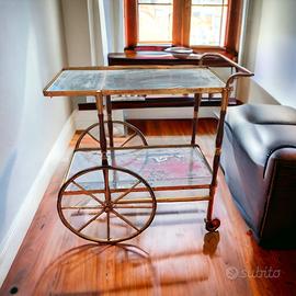 ANTICO CARRELLO BAR DESIGN PORTAVIVANDE ANNI 50 LE