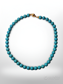 Collana Vintage Pasta di Turchese 45 cm 55,4 g