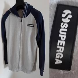 Superga felpa vintage80 tg XL grigio/blu
