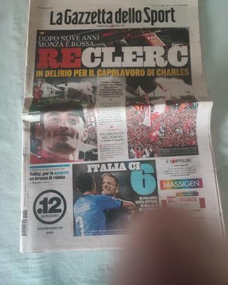 gazzetta vittoria leclerc monza 2019