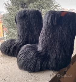 Scarpe doposci con pelo esterno in lama