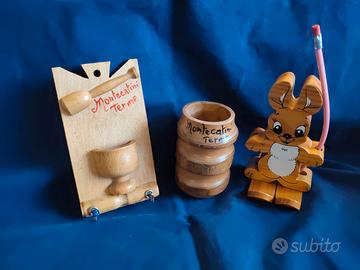 SET di souvenir in legno di Montecatini Terme 3 pz