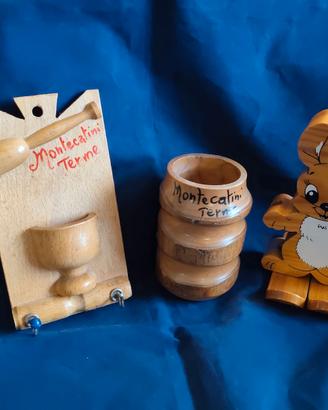 SET di souvenir in legno di Montecatini Terme 3 pz