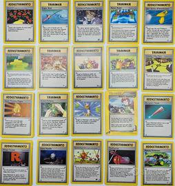 20 carte Pokemon addestramento (4 set base)