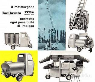 Dépliant Originale Motofurgone Lambretta 175 LI