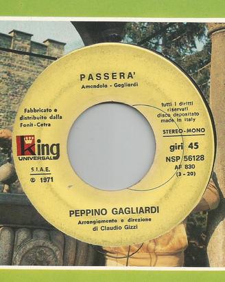 Vinile 45 giri peppino gagliardi