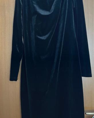 Vestito nero a tubino in velluto taglia L