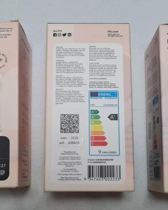 3 Lampadine WiFi LIFX E27 – LED Wi-Fi Dimmerabili