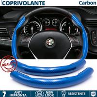 COPRIVOLANTE per ALFA ROMEO in FIBRA CARBONIO Blu