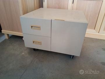 Mobiletto in metallo in stile industrial con ruote