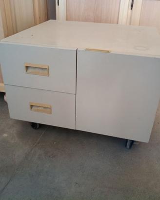 Mobiletto in metallo in stile industrial con ruote