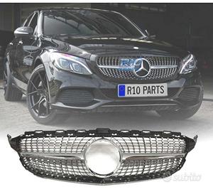 GRIGLIA MERCEDES W205 AMG 14-18 LOOK DIAMOND SILVE