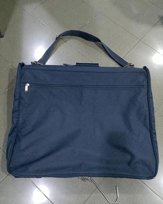 Borsa porta abiti da viaggio blu in tessuto 
