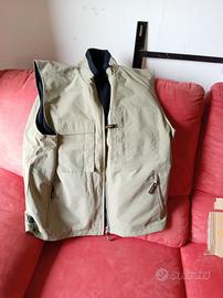gilet smanicato, multi tasche beige (nuovo) mis. m