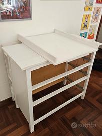 Fasciatoio e scaffalatura x cassettiera Hemnes