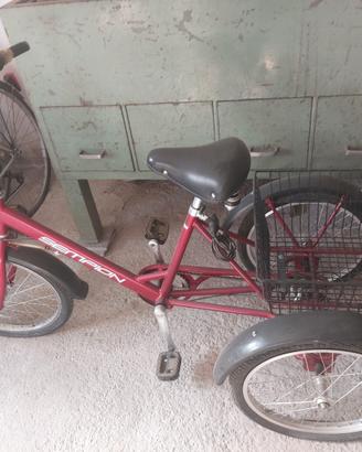 Triciclo per adulti Sempio con cestino