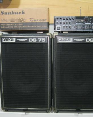Casse vintage Paso PS 75+ampl. Karaoke