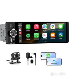 Autoradio 1Din  carplay android auto schermo