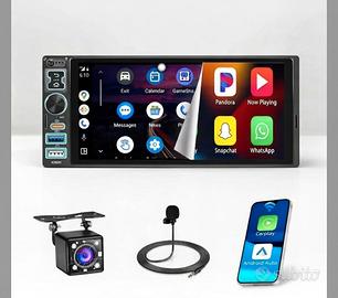 Hikity Autoradio Bluetooth 1 DIN con CarPlayAndrod