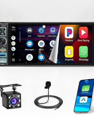 Hikity Autoradio Bluetooth 1 DIN con CarPlayAndrod