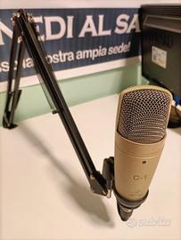 microfono a condensatore + braccio + cavo XLR
