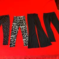 set 4 leggings varie marche bambina 8-9 anni 