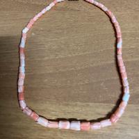 Collana di corallo rosa vintage