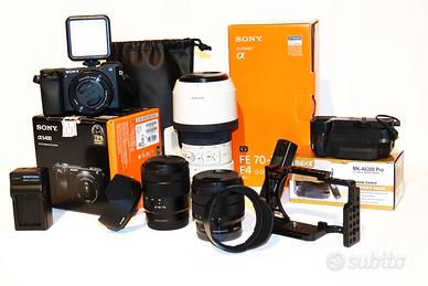 Sony A 6400 con obbiettivi
