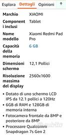 Tablet XIAOMI REDMI PAD PRO 6/128 Gb