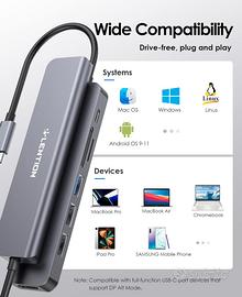 Hub usb c lention