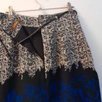 Gonna bicolore Conbipel b/n e blu cielo T40