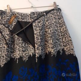 Gonna bicolore Conbipel b/n e blu cielo T40