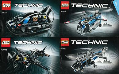 Lego Technic 2 set aereo elicottero hovercraft