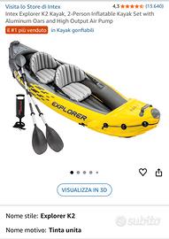 Canoa Intex Explorer K2 Kayak, 2-Person