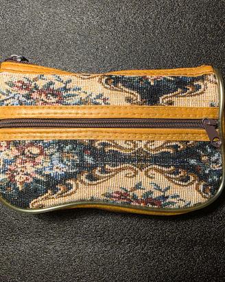 Borsetta vintage Arazzo dorato Beauty case Donna R