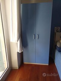 Armadio 2 ante azzurro per cameretta / bambini