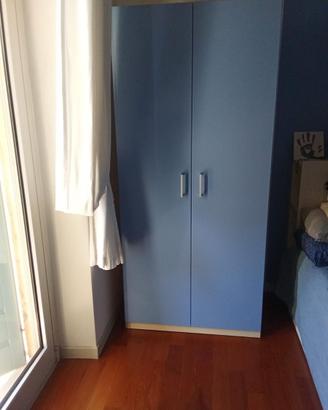 Armadio 2 ante azzurro per cameretta / bambini