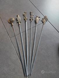 brochettes in acciaio inox con soggetti vari