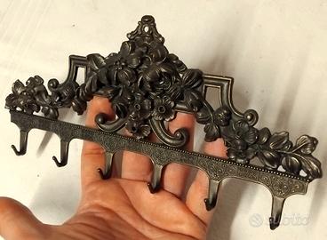 VECCHIO PORTACHIAVI IN OTTONE DA APPENDERE VINTAGE