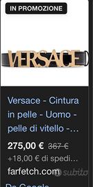 Cintura nuova Versace uomo