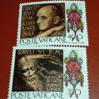 Francobolli poste del vaticano 1977/1978
