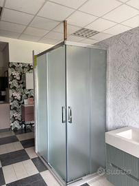 BOX DOCCIA 120 X 80 CM SCORREVOLE CON VETRO OPACO