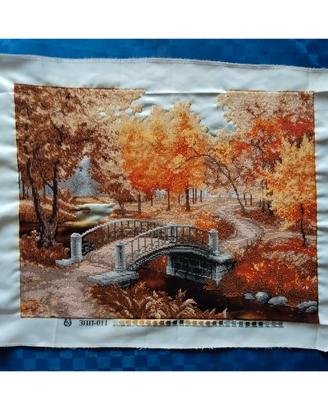 Quadro, ricamo con perline 