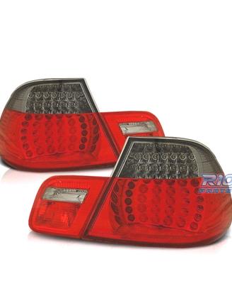 FANALI BMW E46 99-03 CABRIO LED ROSSO FUMÈ LOOK M3