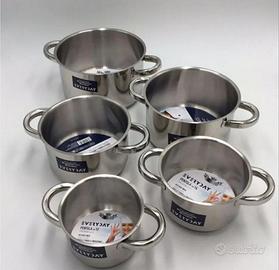 Set di 5 pentole in Acciaio inox 18/10 Bavaria 