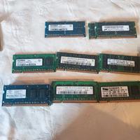 17 BANCHI RAM DDR3/DDR2 SODIMM 2GB,1GB,512